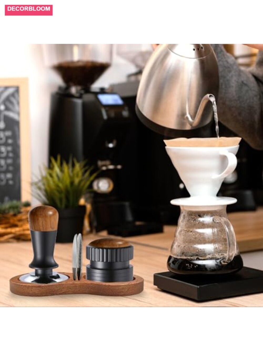 Espresso Tamping Station Wood Coffee Tamper Holder Organizer - Picture 6 of 6